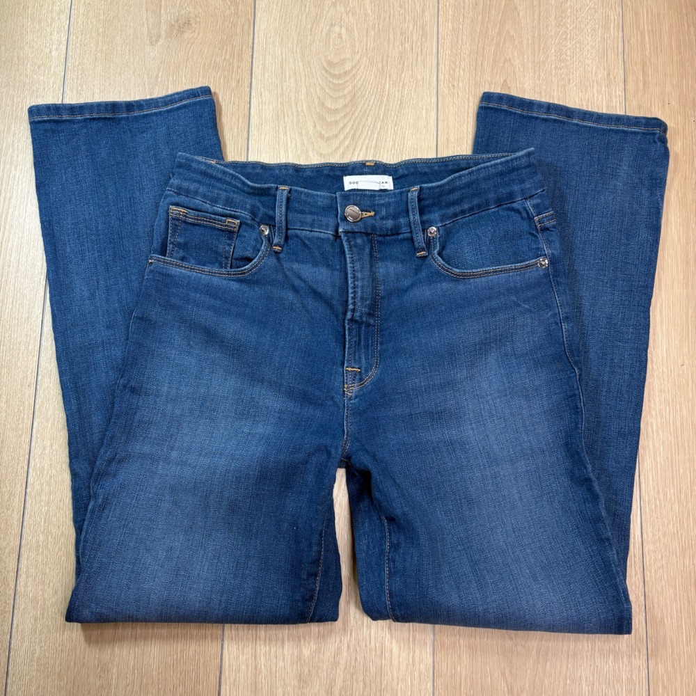 Good American Womens Legs 8 29 Blue Straight Leg Jeans GLS270T High Rise Denim